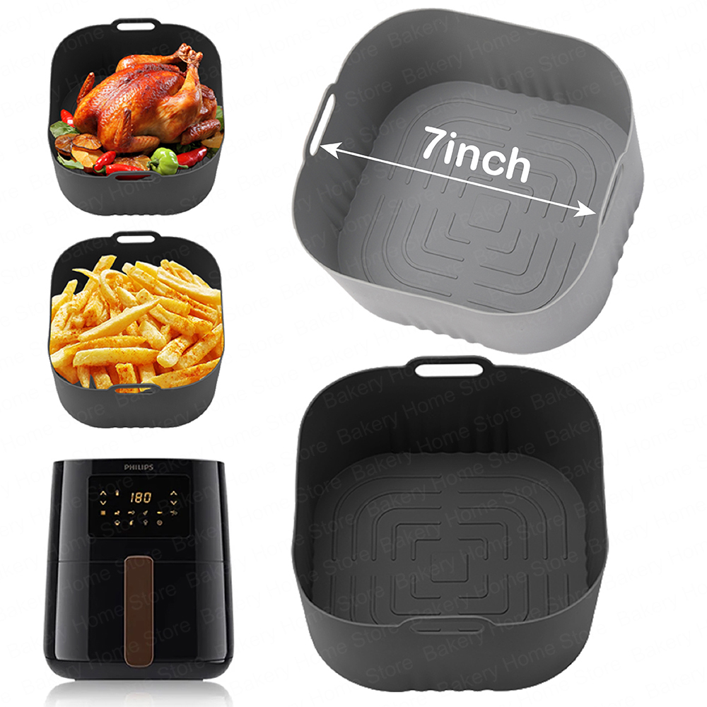 Philips Air Fryer Hd9252 - Quadratische Silikon-Einlagen für PHILIPS HD9252/HD9200/HD9255 Wiederverwendbare